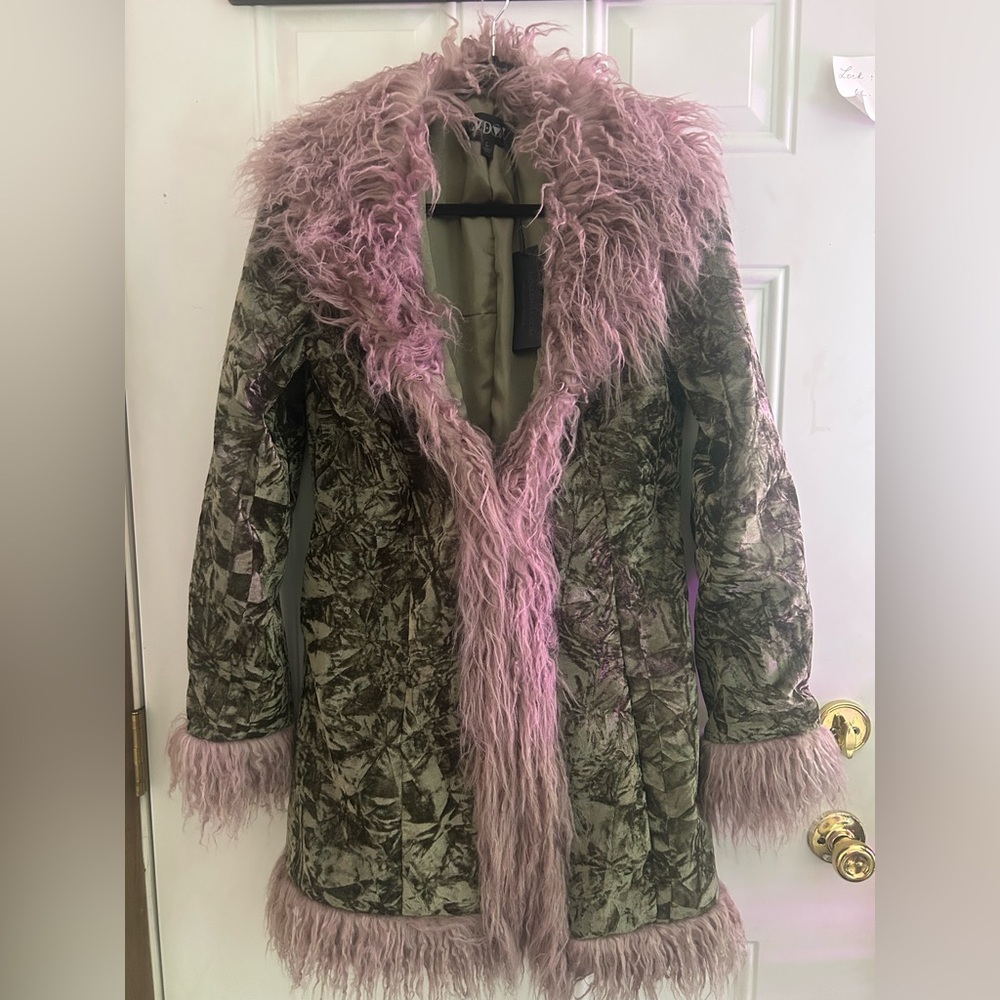 NWT SOLD OUT Dolls Kill ART MAGIC VELVET COAT by WIDOW